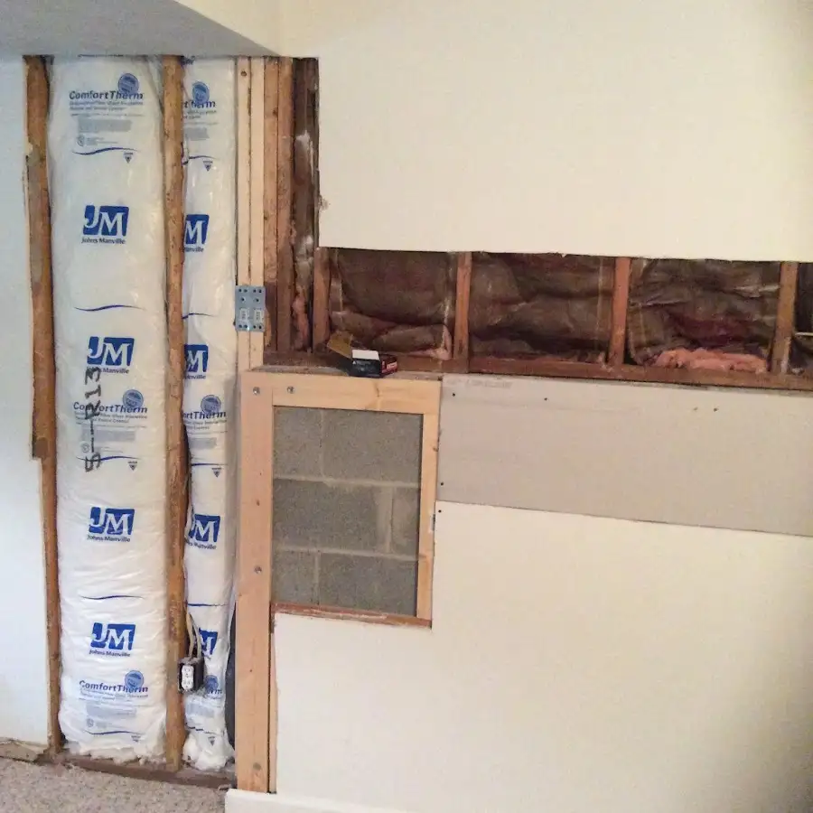 Wall insulation replacement during Contents Cleaning & Restoration in Asbury Park